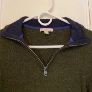 Gap Quarter-zip Merino Green Sweater